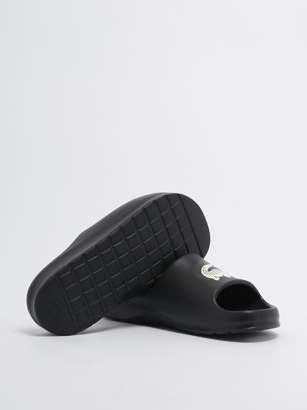 Ciabatta uomo Lacoste con logo stampato e01922 Nero Caposerio