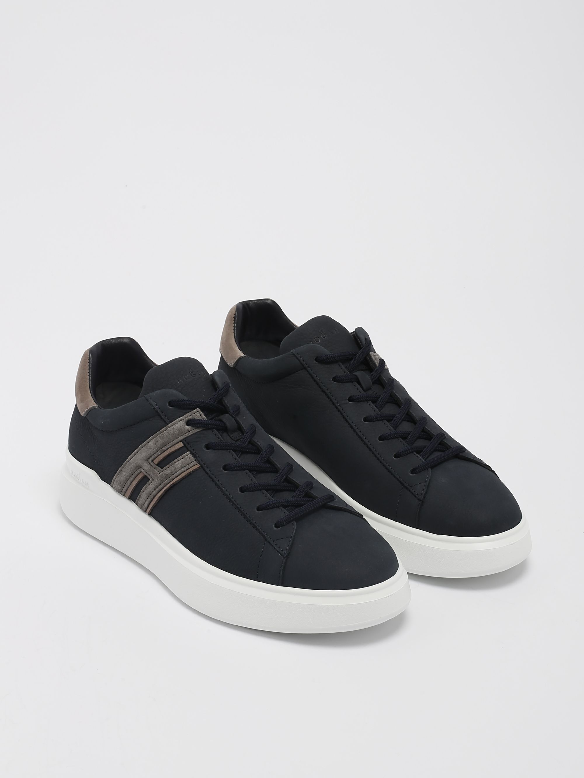 Hogan H580 H Slash leather sneakers with embossed logo for