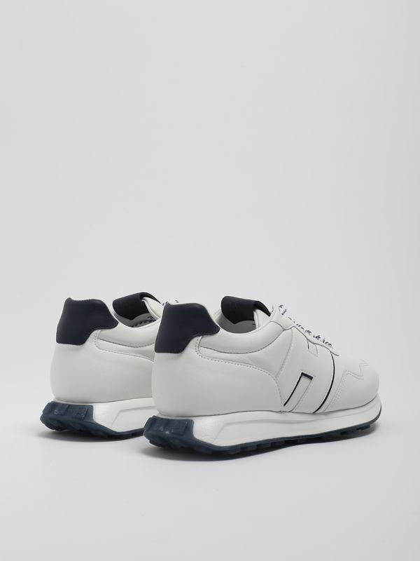 スニーカー HOGAN Leather sneakers with glittered patch Bianco Hogan Glittered Lace-up Sneakers | italist