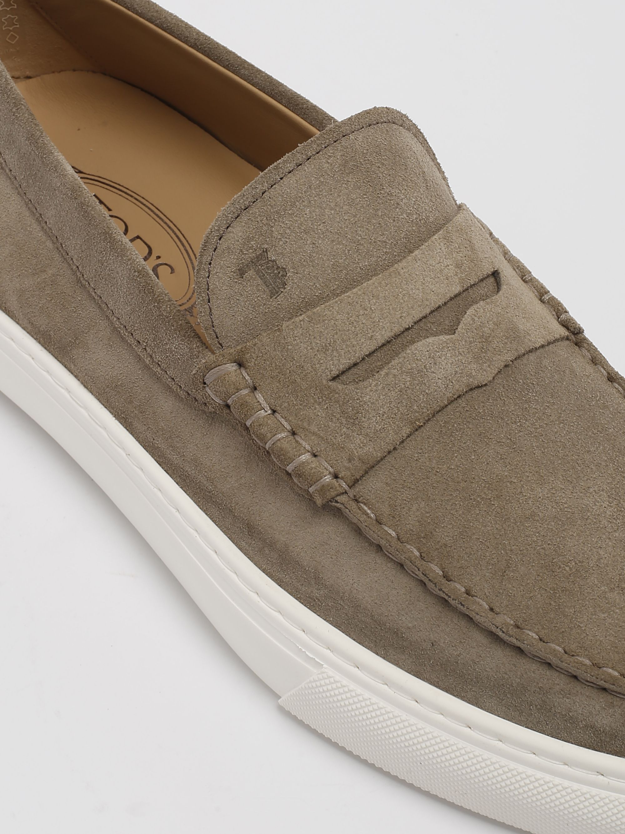 Tod's men's suede loafer xxm03e00640re0 Sand | Caposerio.com