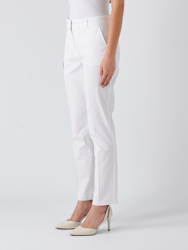 パンツ 'S Max Mara Woman Pants White 2421136036600 001 Max Mara Leisure Adepto women's stretch viscose pants
