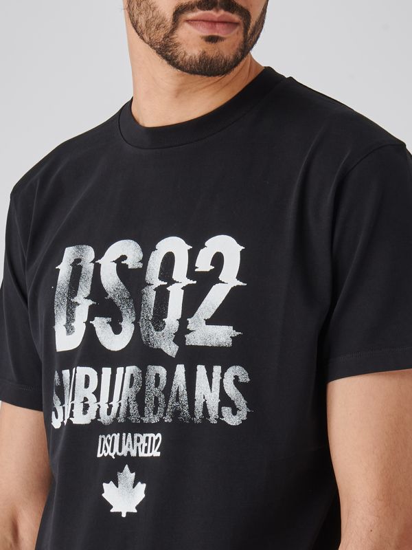 Tシャツ・カットソー DSQUARED2 Faded T-shirt Black  S74GD1399D20020 AAC---dsquared---