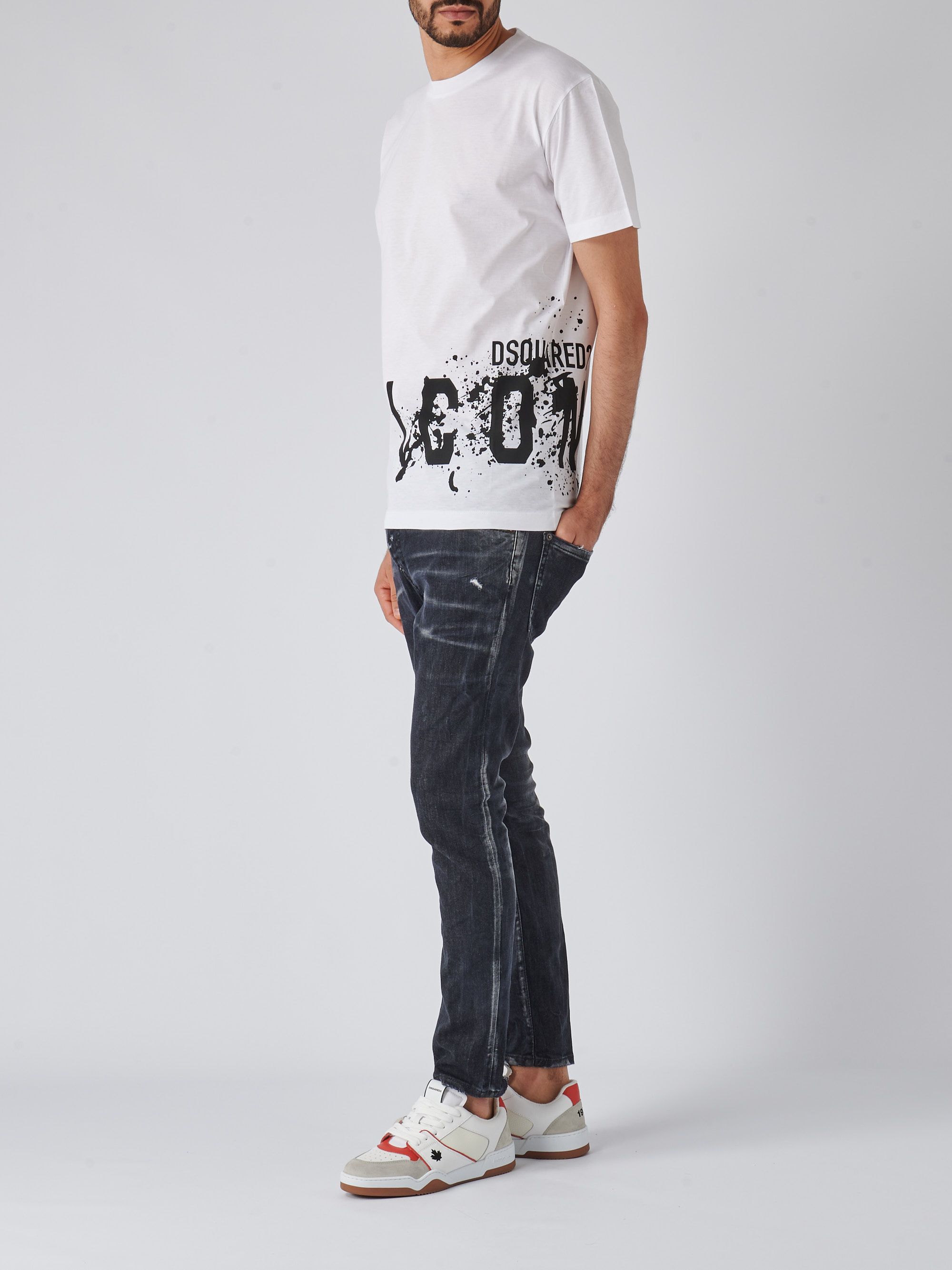 DSQUARED2 Icon splash Cool Fit Tee Tシャツ 半袖 S79GC0086 Dsquared2 Icon Splash Cool Fit cotton t-shirt for men