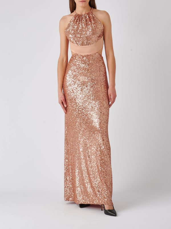 Abito donna Nenette cut out con paillettes asia Phard