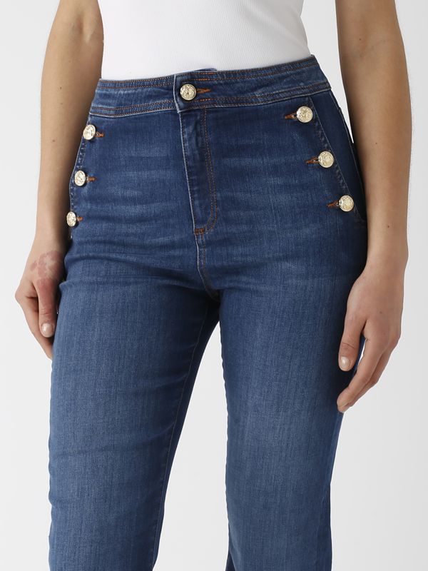 Pantalone Nenette straight effetto denim donna