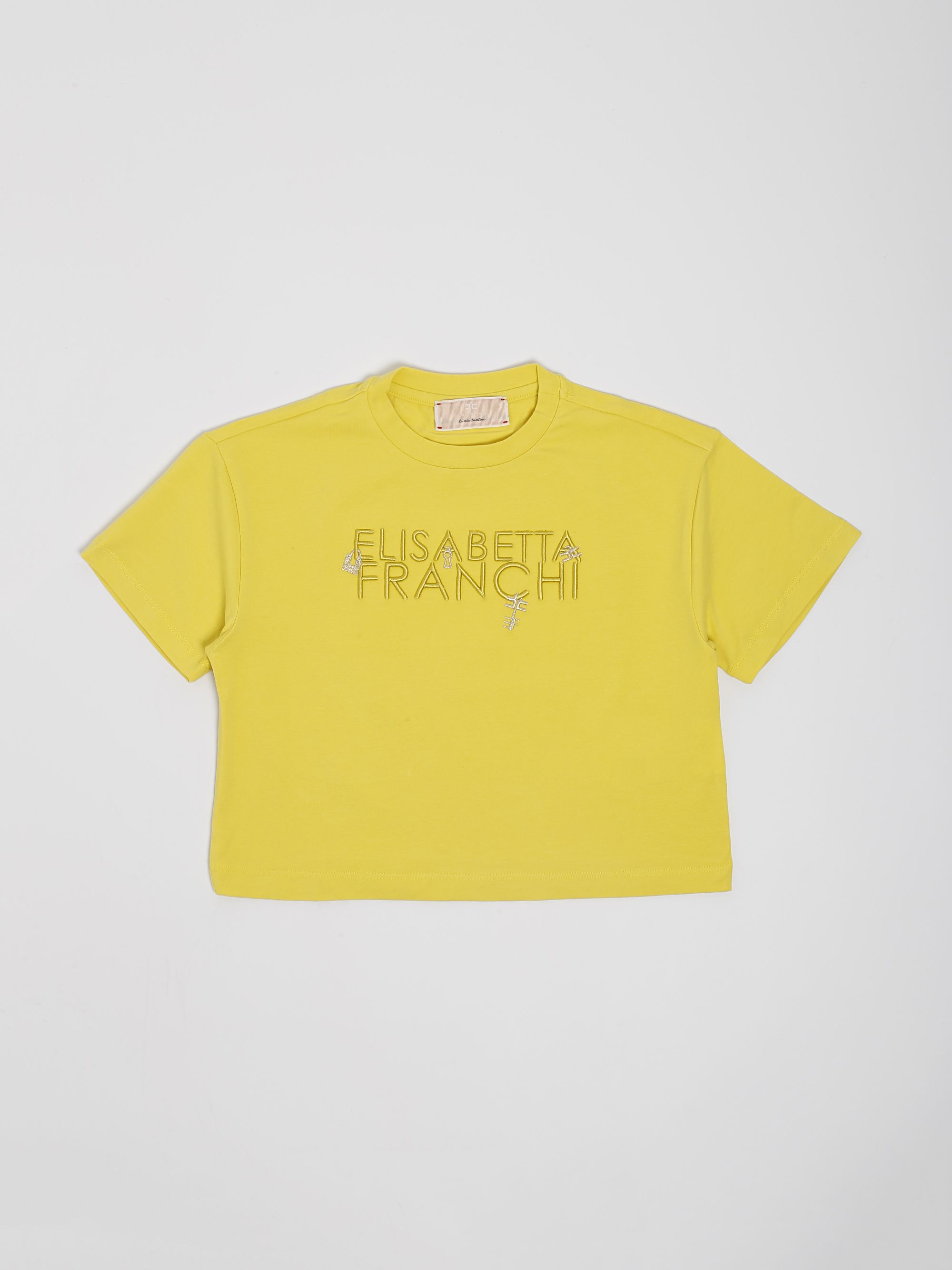 【25-26AW】ELISABETTA FRANCHI ロゴ ヘビージャージTシャツ 2色 公式】ジャパン ショートスリーブレプリゼントティー（ユニ