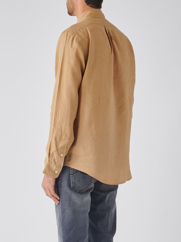 Tシャツ・カットソー Ralph Lauren SS24 Custom-Fit Linen Shirt (710794141 002) Men's Polo Ralph Lauren custom linen shirt 710794141 Khaki