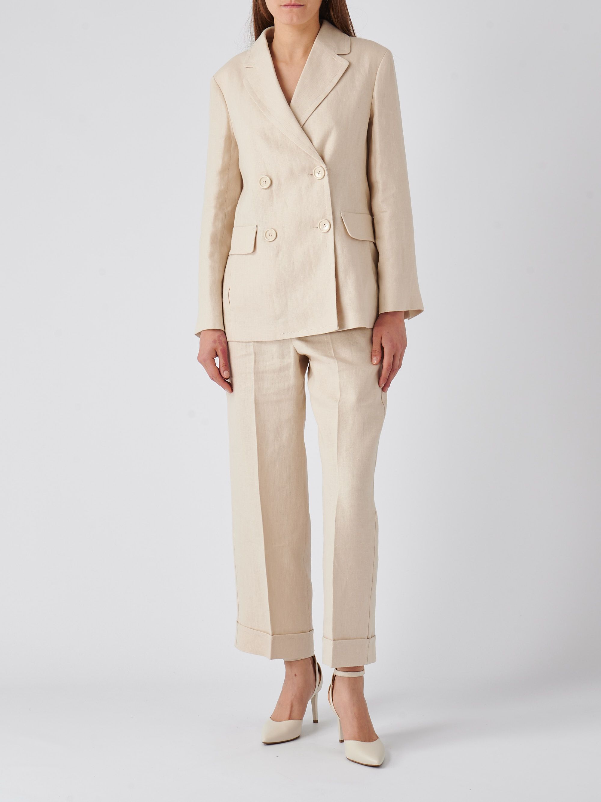 S Max Mara Salix linen trousers for women 2419131103600 Rope
