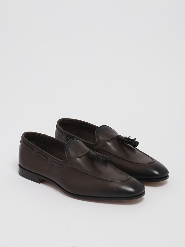Church's Church's leather moccasin with short tassels for men