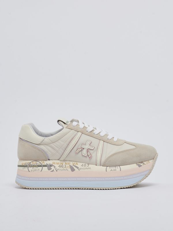 Sneakers Premiata Beth 6234 en daim et tissu pour femme beth6234 Sable |  Caposerio.com