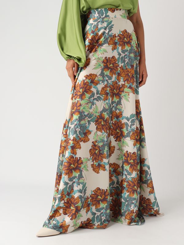 5. Satin skirt for women Floral Giada Curti gcr24gs219s17