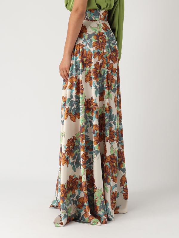 3. Satin skirt for women Floral Giada Curti gcr24gs219s17