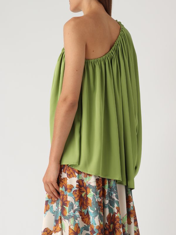 3. Women's satin top Olive green Giada Curti gcr24tm140s71