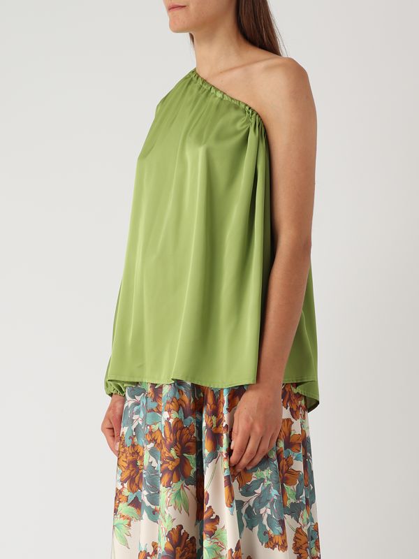 2. Women's satin top Olive green Giada Curti gcr24tm140s71