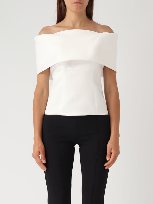 1. Top de satén para mujer Blanco Giada Curti gcr24tr170d76
