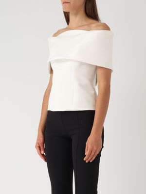 2. Top de satén para mujer Blanco