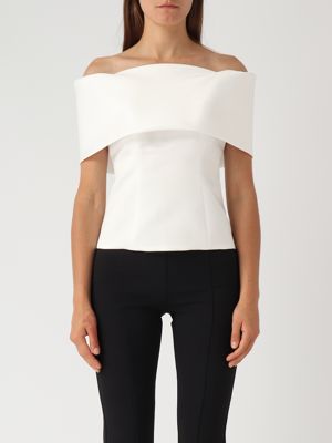 1. Top de satén para mujer Blanco