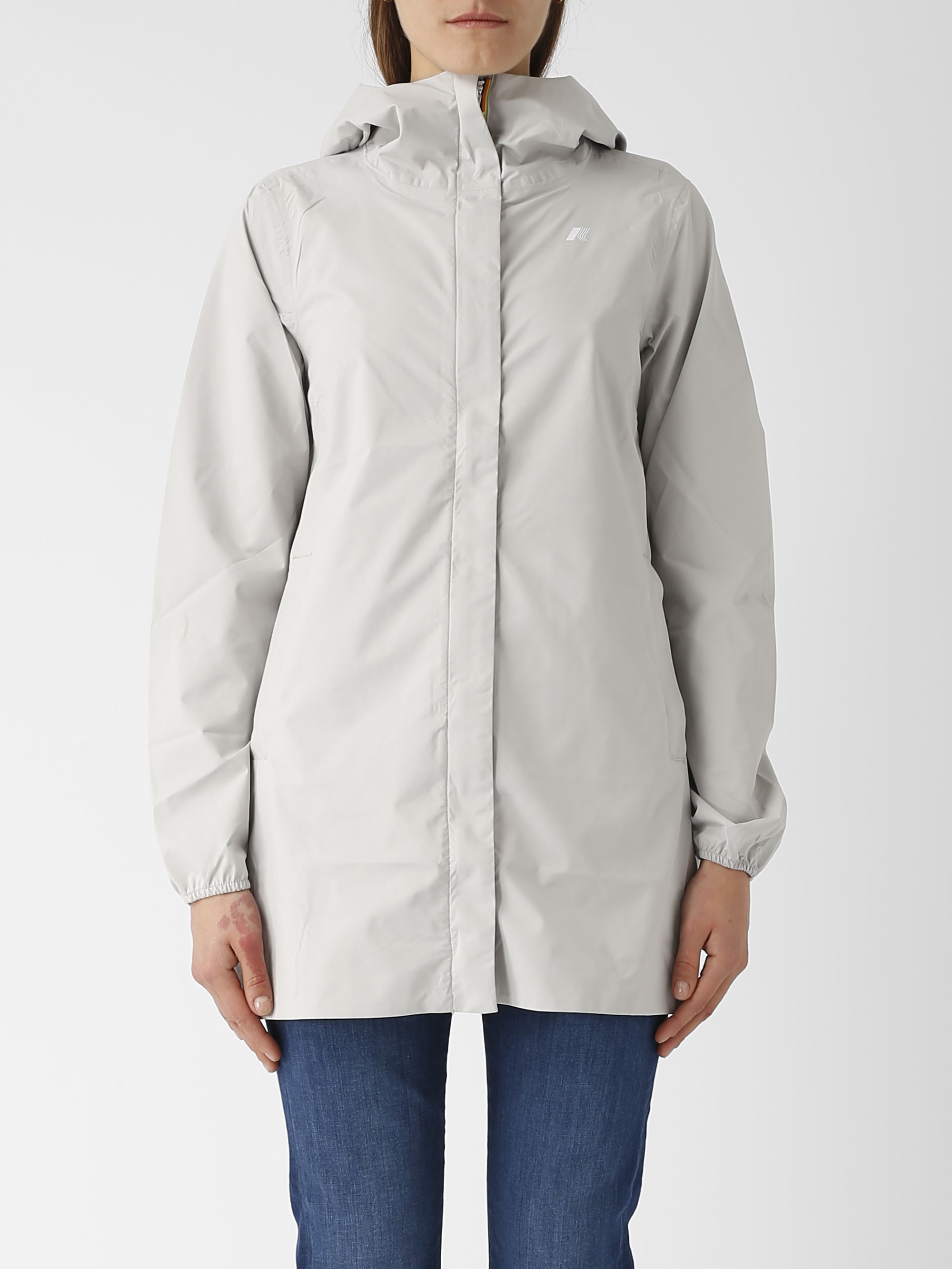 ジャケット K-WAY Woman Jacket Sky Blue K5127LW 121 Jackets Woman LILY STRETCH DOT Short BLUE DEPTH
