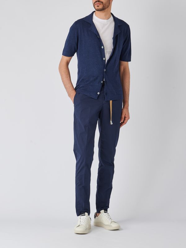 Chemise Homme En Lin 100% Gran Sasso - Couleur Bleu - Vintage - Taille 4887AS - Neuf Avec étiquettes