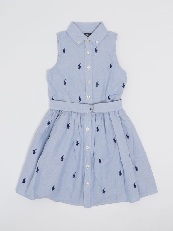 Polo Ralph Lauren girl's cotton dress with all over logo