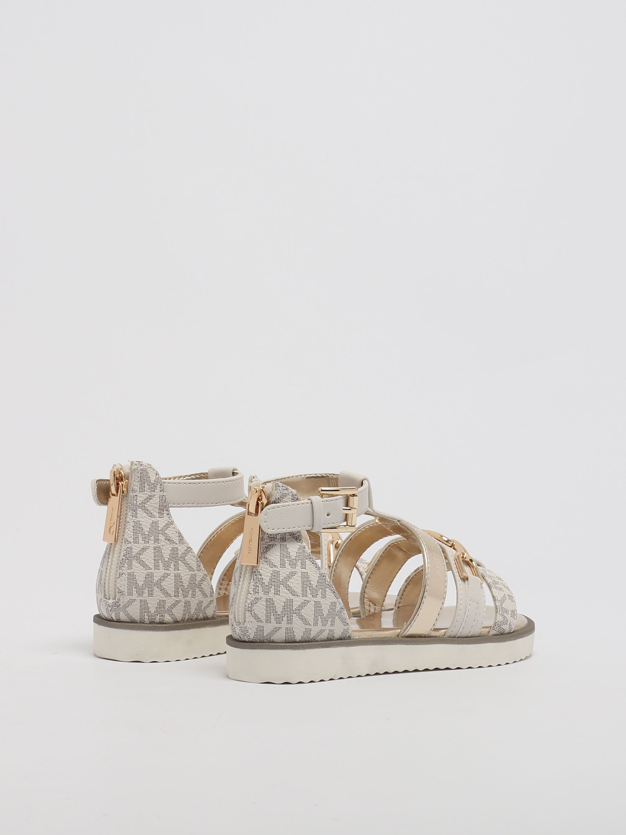 Michael Kors Brandy Johanne Girl Sandals mk100972 Vanilla-Gold |  Caposerio.com