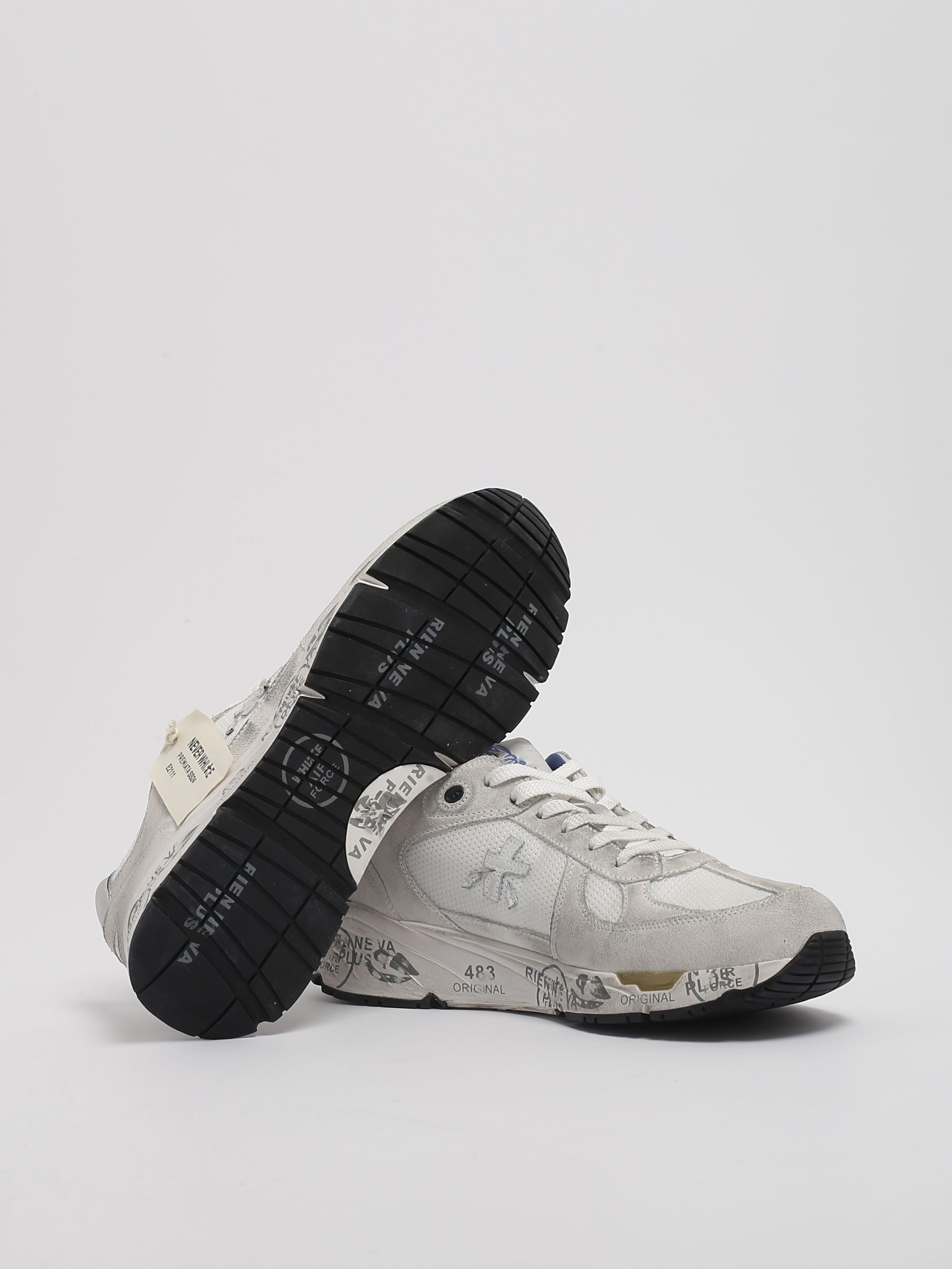 Premiata Mase 6621 suede and fabric sneakers for men
