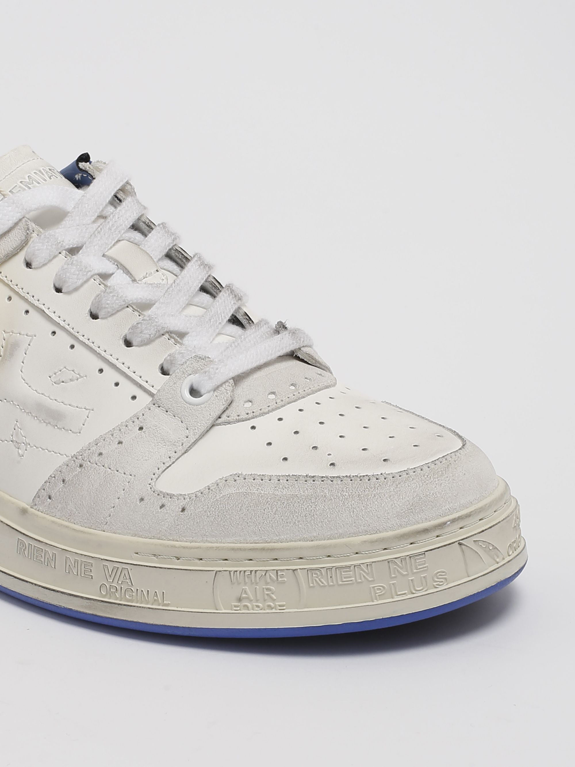 Premiata Quinn 6686 suede and smooth leather sneakers for