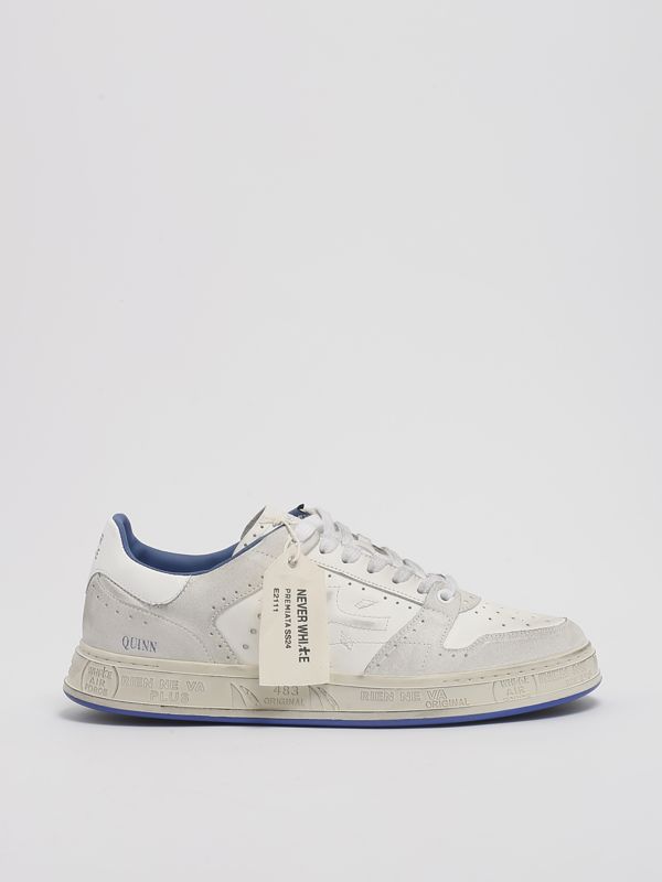 Premiata Quinn 6686 suede and smooth leather sneakers for