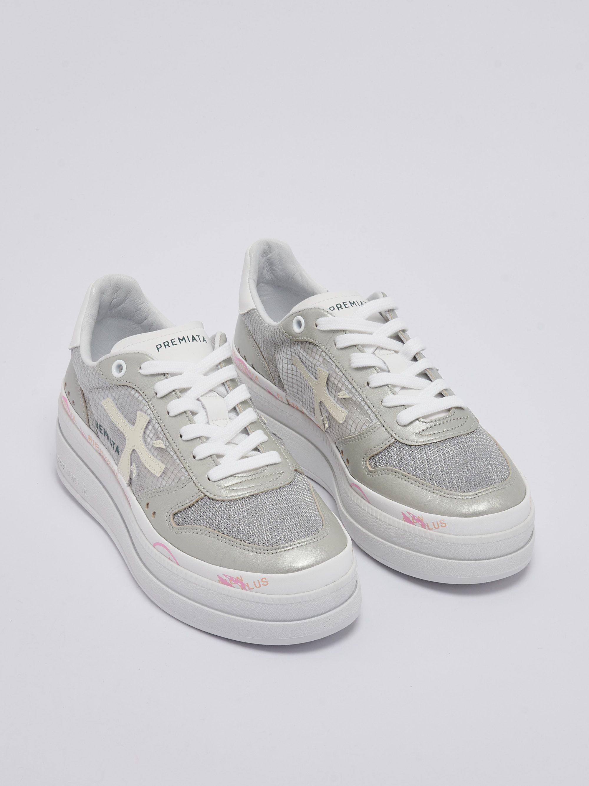 Premiata Micol 6793 fabric and leather sneakers for women