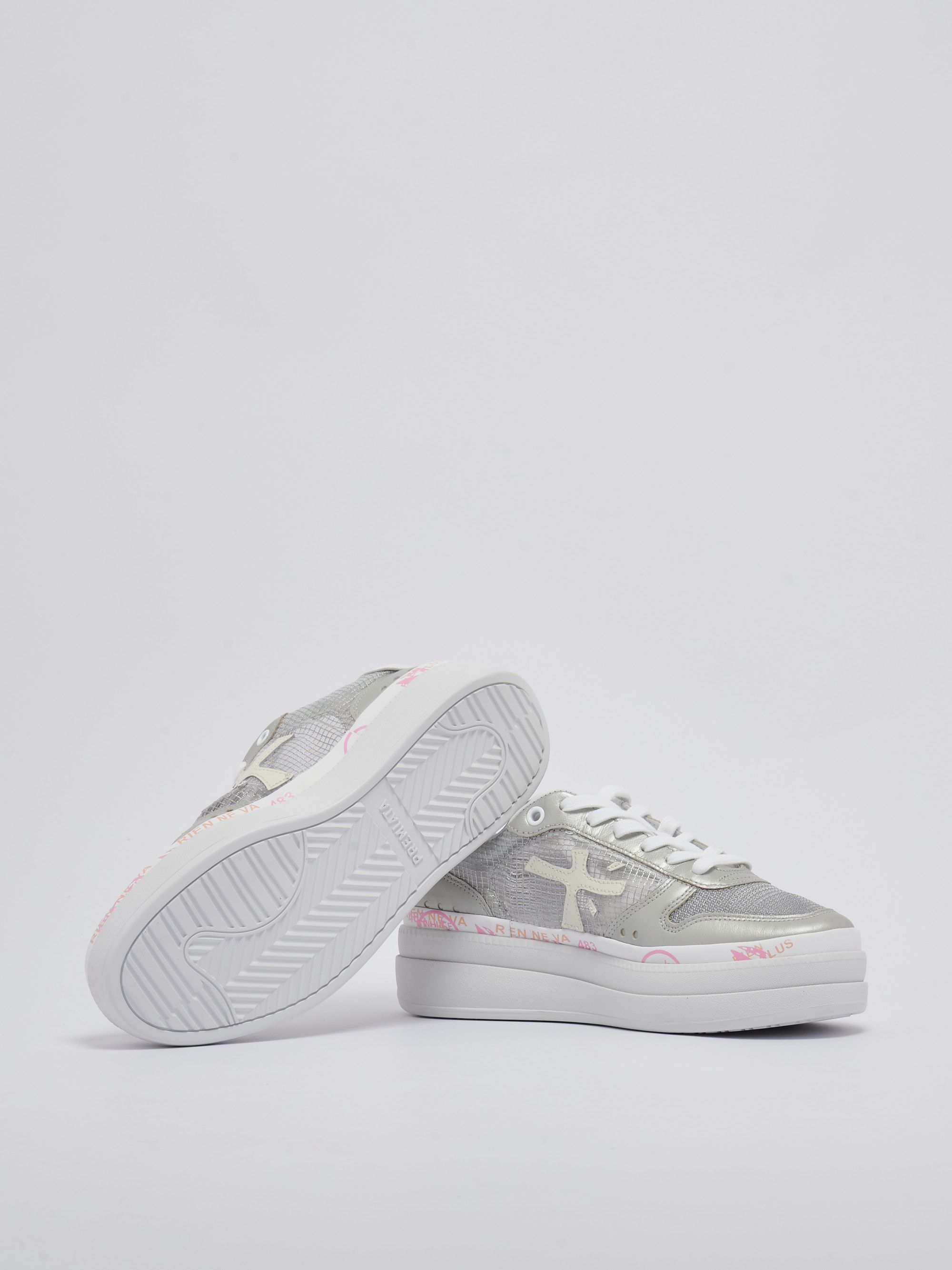 Premiata Micol 6793 fabric and leather sneakers for women