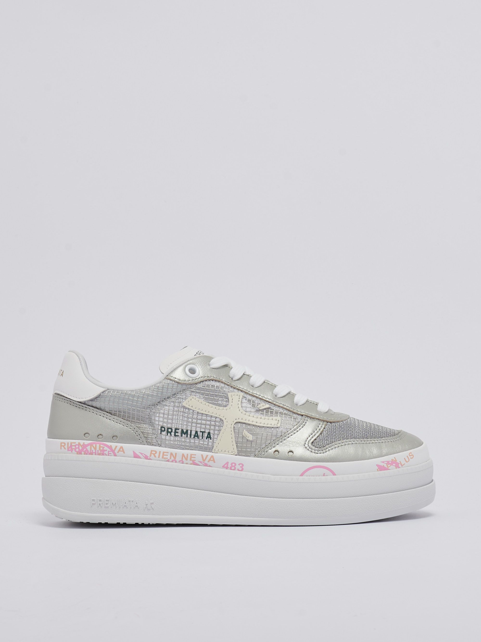 Premiata Micol 6793 fabric and leather sneakers for women