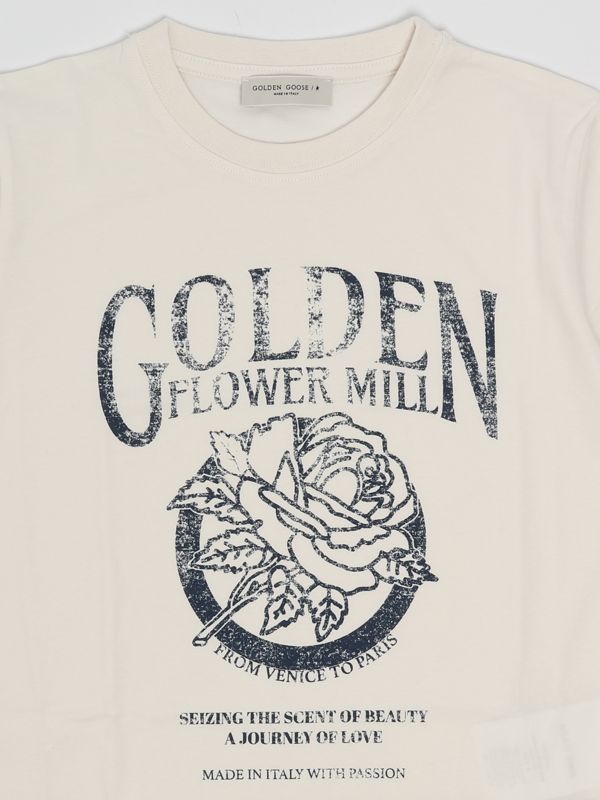 Golden Goose boy's T-shirt in cotton gkp01403p001497 White