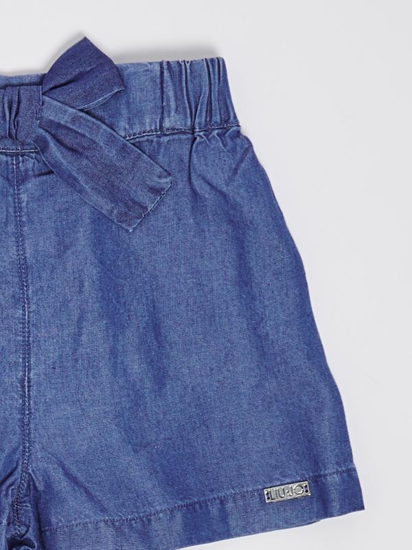 Shorts bambina Liu Jo in lyocell ka4079d4898 Denim Chiaro