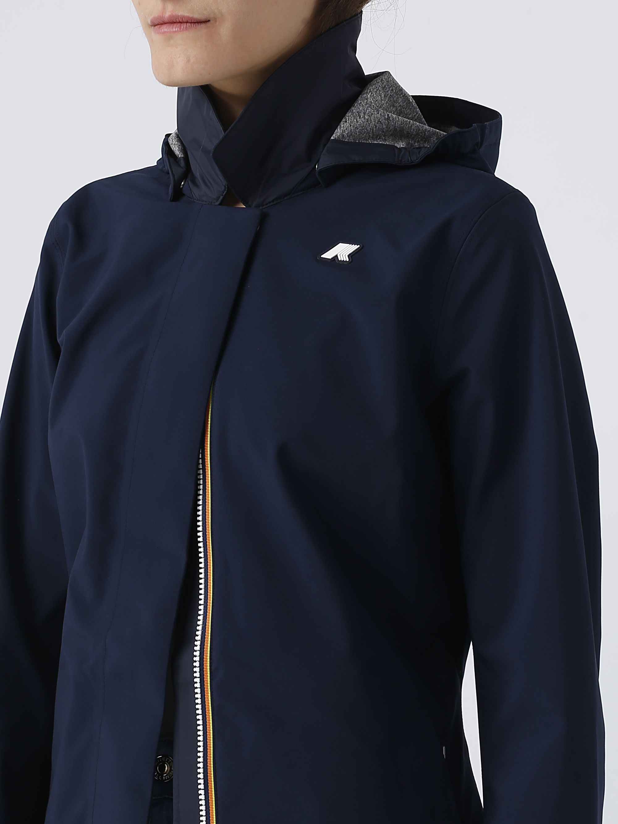 K-Way Mathy Bonded Jersey nylon jacket for women Navy | Caposerio.com