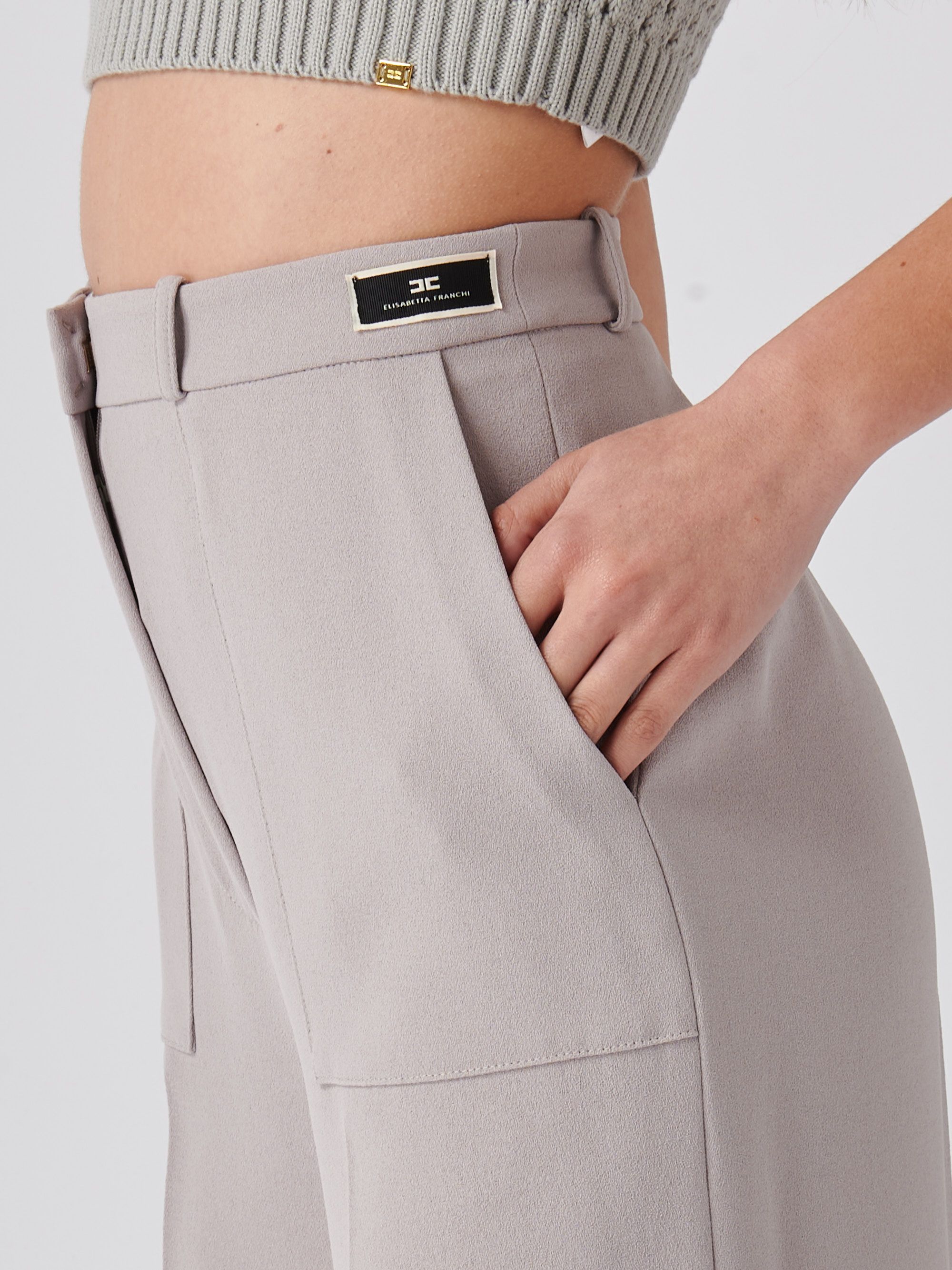 Elisabetta Franchi women's pants in lightweight crepe