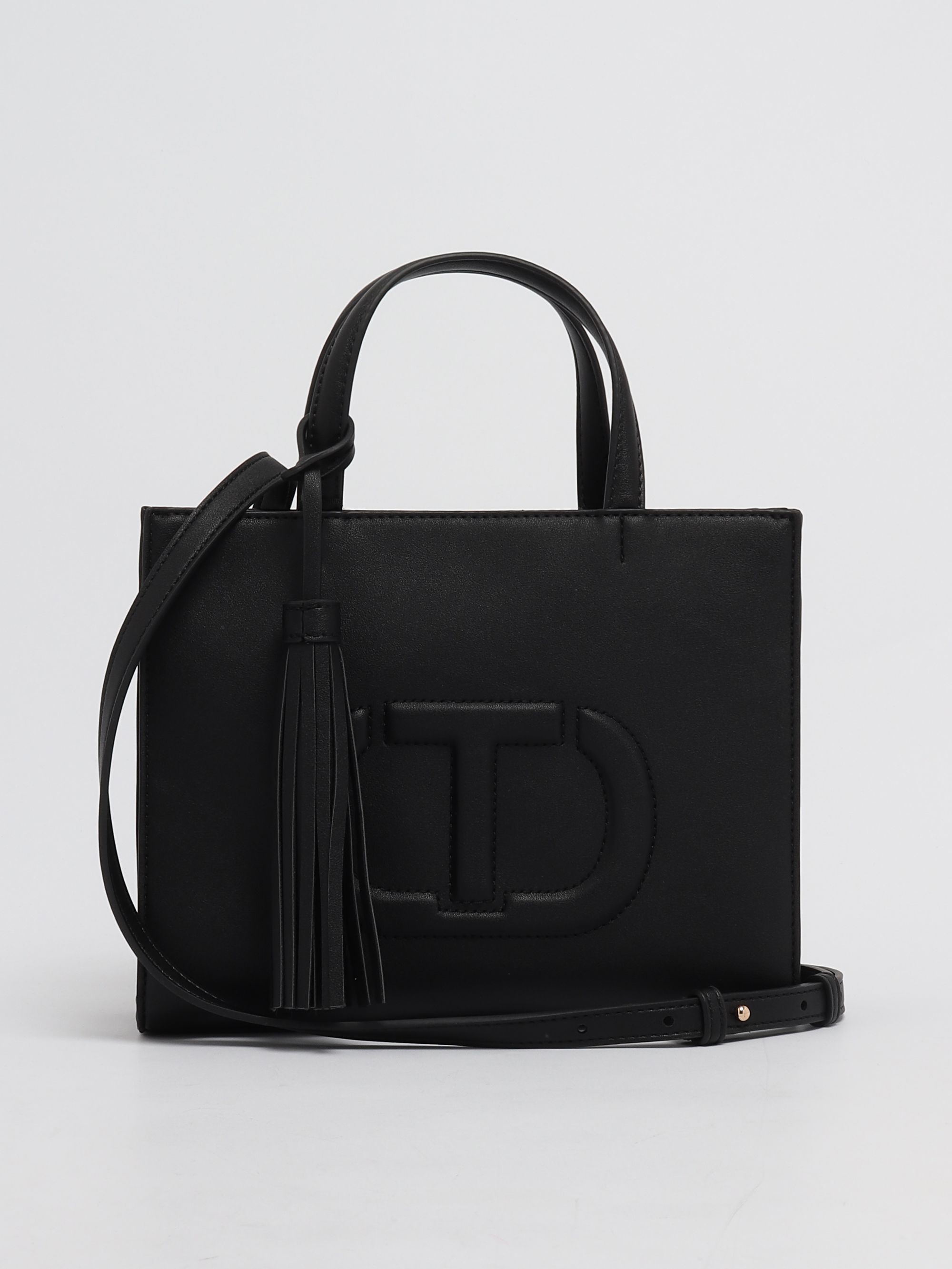 Twinset women's imitation leather bag with tassels 241td8022