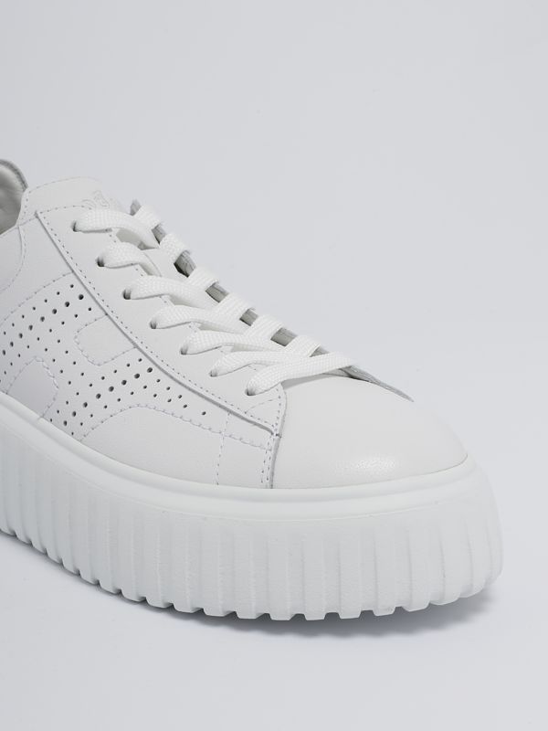 スニーカー HOGAN HXW6450FO70LE90GAS Sneakers H Stripes Pelle Bianco Sneakers Hogan H-Stripes LIGHT BLUE for Woman