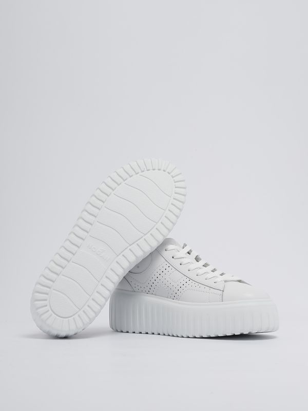 スニーカー HOGAN HXW6450FO70LE90GAS Sneakers H Stripes Pelle Bianco Sneakers Hogan H-Stripes WHITE, BLACK for Man
