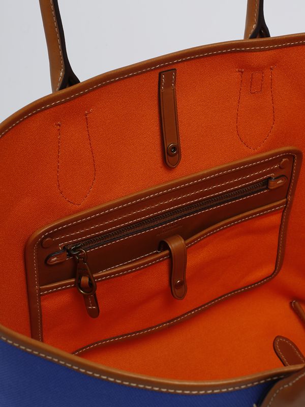 【RALPH LAUREN】ORANGE Canvas Ricky Tote Ralph Lauren RICKY Bag Ltd Ed Leather Brand New | eBay