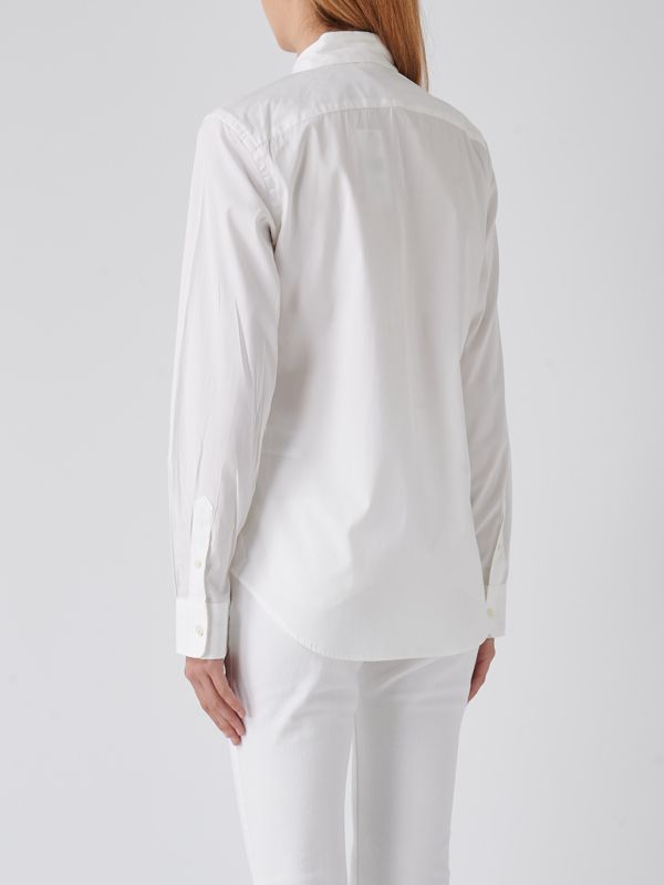 コート Ralph Lauren Cotton chemisier with belt (211963464 001) White cotton dress with belt brand POLO RALPH LAUREN