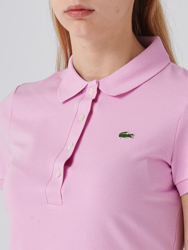 Lacoste women's slim fit jersey polo shirt df3443 Pink
