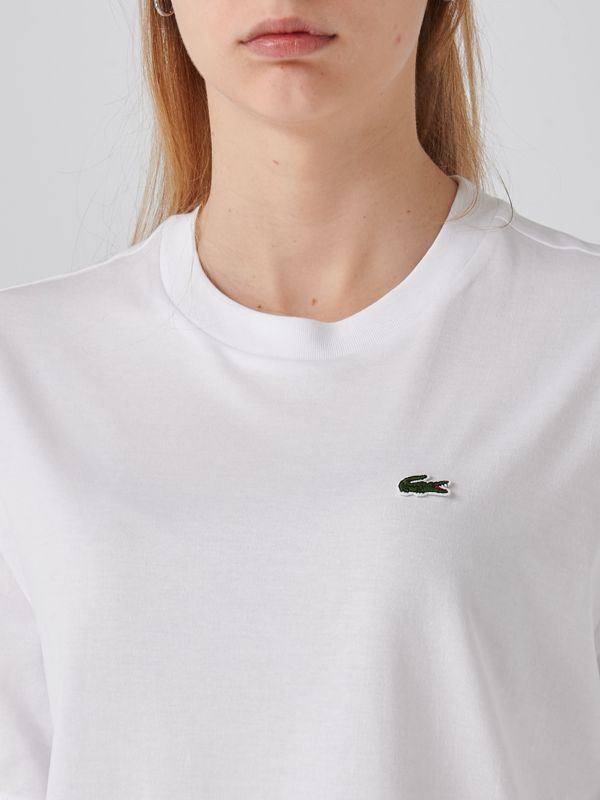 Lacoste women's relaxed fit cotton T-shirt tf7215 White