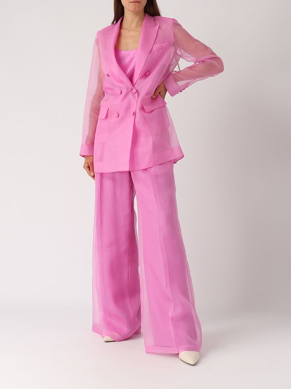 アウターその他 MAX MARA Woman Blazer Pink 2411041014600 057 Max Mara Negrar silk organza blazer for women 2411041014600