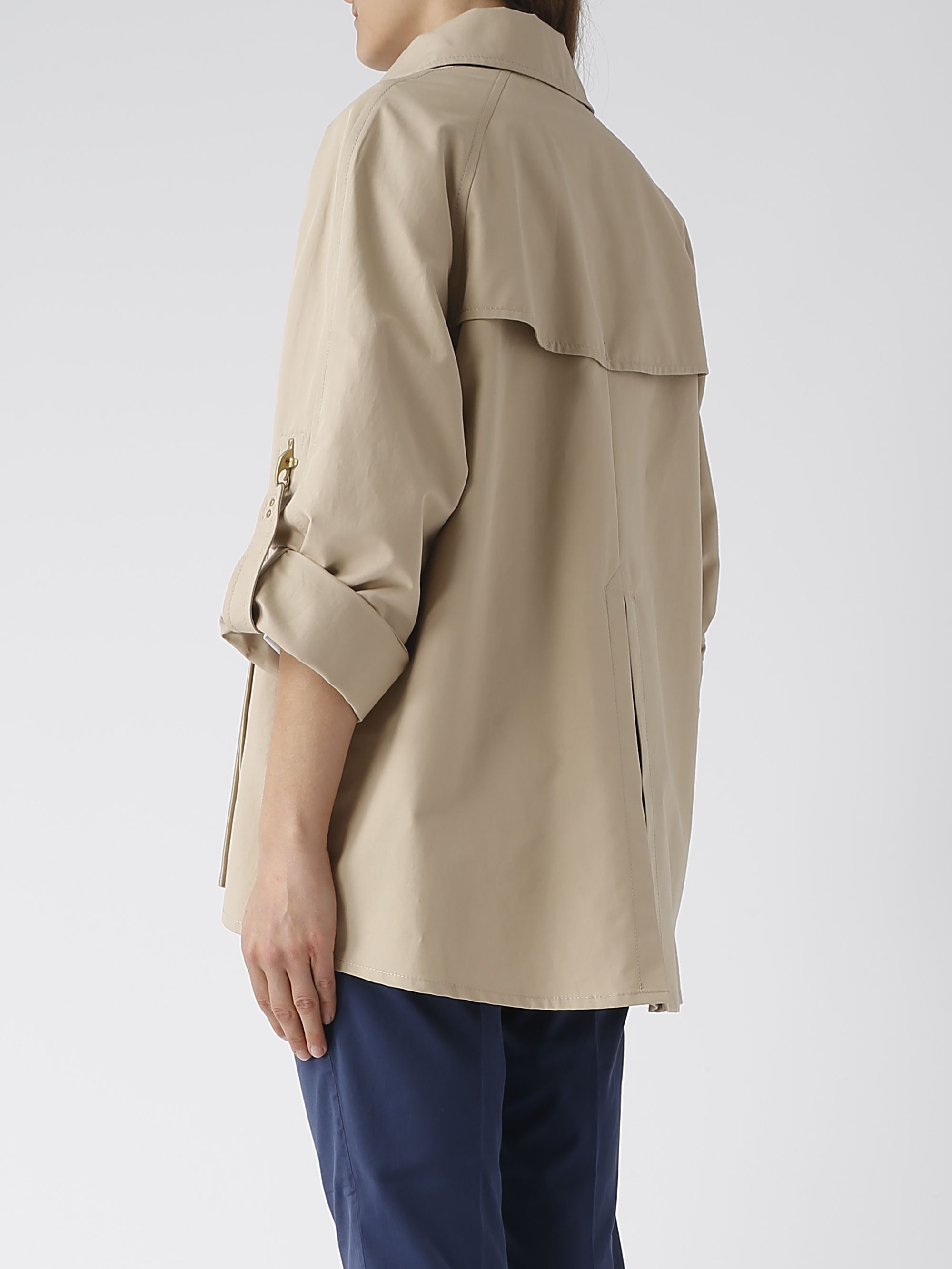 Fay City short double-breasted cotton twill trench coat for