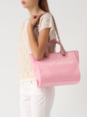 5. Guy Laroche Corinne small bag with logo for women Pink Guy Laroche