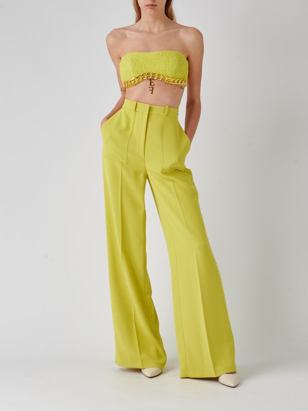 アウターその他 ELISABETTA FRANCHI Women Outer GI14251E2193 Yellow Elisabetta Franchi women's tweed top with chain to01242e2