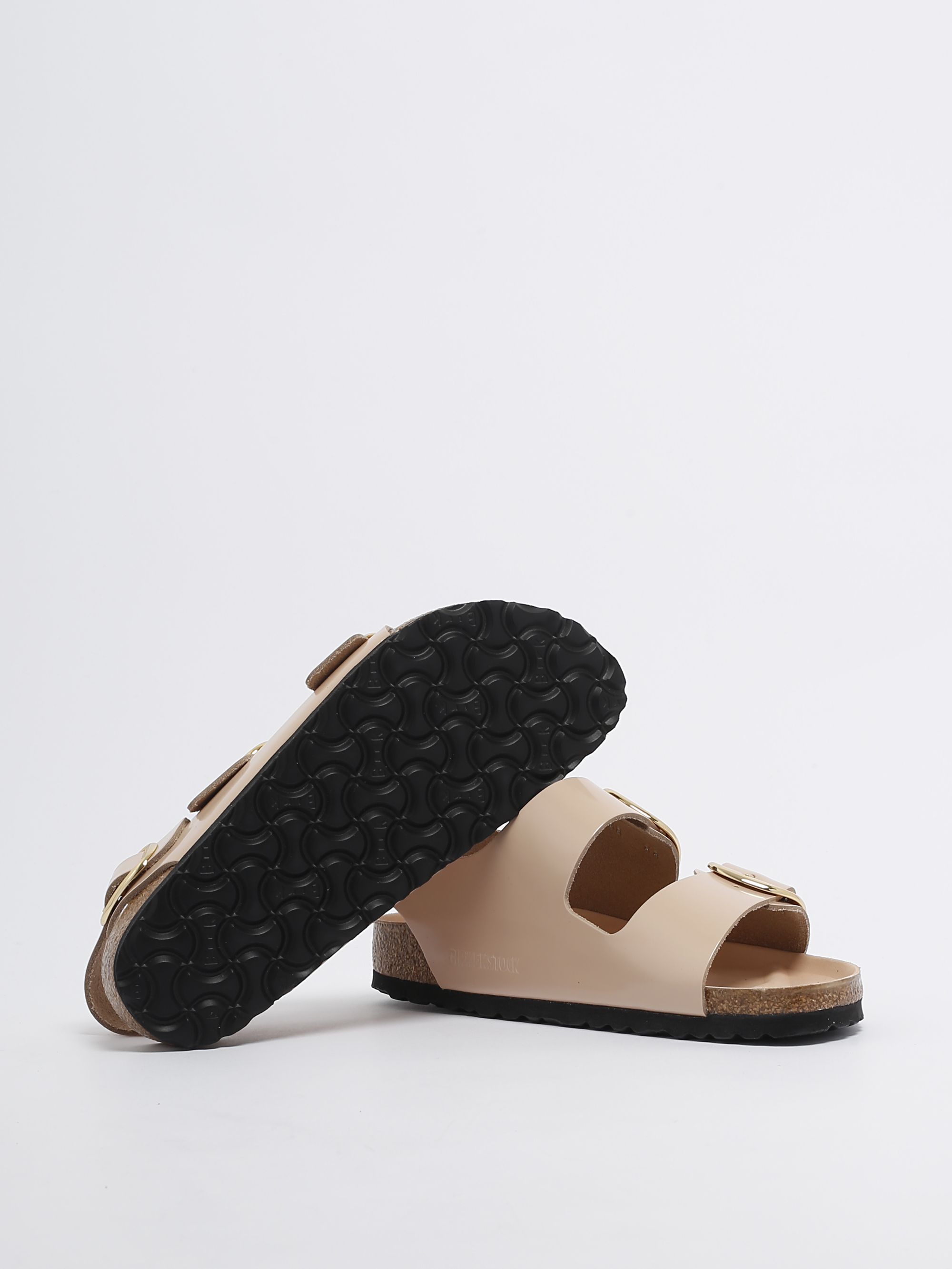サンダル・ミュール BIRKENSTOCK 1026484 Sandals Sandalo Milano in vernice beige Birkenstock Womens Milano Big Buckle Natural Leather Sandals