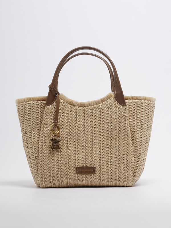 EMPORIO ARMANI◆SHOPPER TOTE BAG◆かごバッグ EMPORIO ARMANI◇SHOPPER TOTE BAG◇かごバッグ
