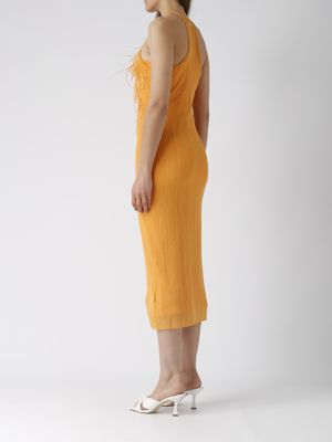 3. Patrizia Pepe Damen Kleid aus Rippenstrick Orange Patrizia Pepe