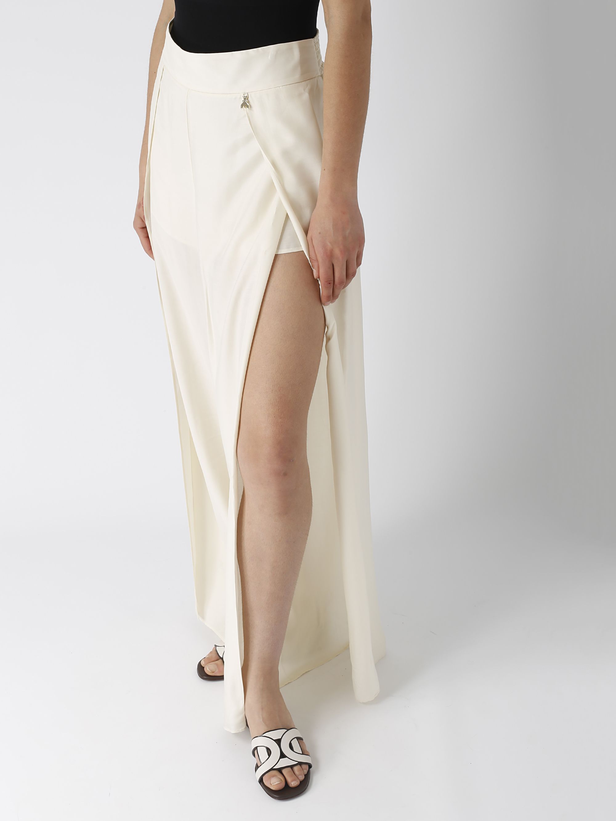 パンツ PATRIZIA PEPE Women Straight Pants 2P1670 A573W146 White Patrizia Pepe Pantalone Palazzo Bianco - Pantaloni